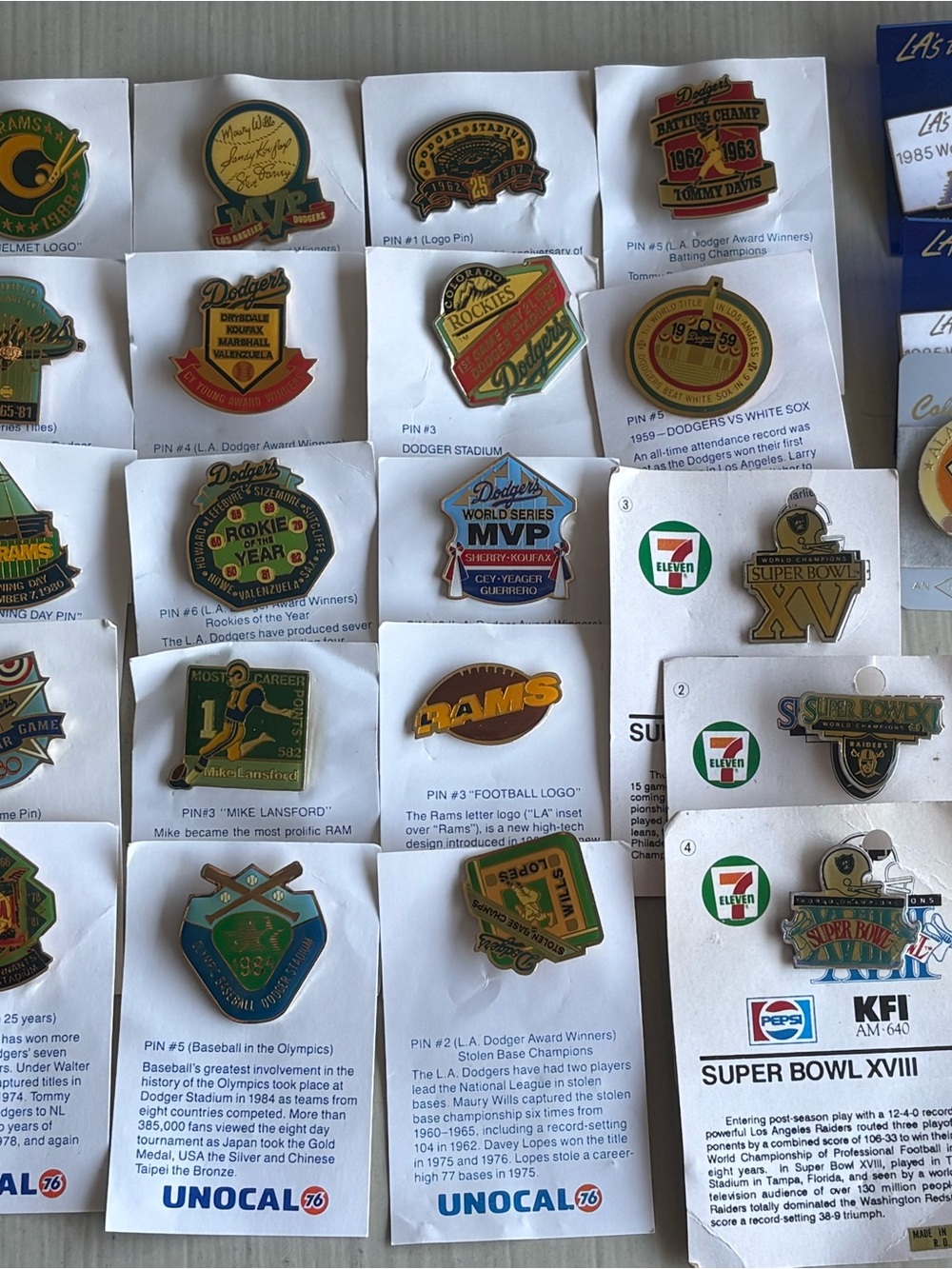 Collectible 23 pieces Sports Pin Set - Mixed Team Logos (Green, Gold, Red, Blue)